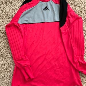 Soccer goalie shirt with pads Pink Sz medium